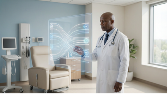 AI doctor with medically validated guidance interface